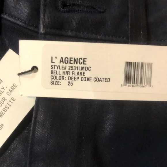 L'agence Bell Llare Deep Cove Coated Denim